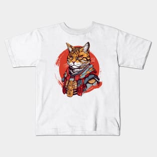 Samurai Cat Kids T-Shirt